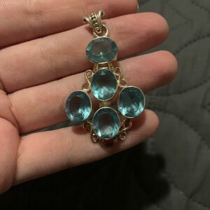 925 Blue Topaz Pendant